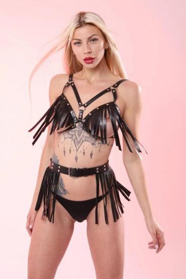 Good Miss Toptan Deri Fantezi Kostüm Seksi Body Harness