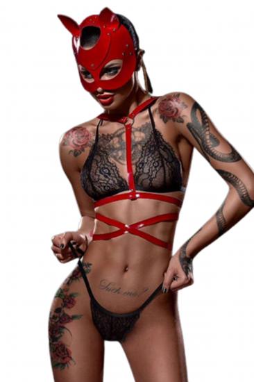Toptan  Kedi Maskeli Sexy Kostüm